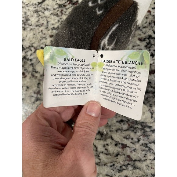 Bald Eagle Audubon Bird PLUSH stuffed animal Wild Republic Tags WORKING 18236 - Picture 7 of 7